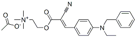 [2-[[2-cyano-3-[4-[ethylbenzylamino]phenyl]-1-oxoallyl]oxy]ethyl]trimethylammonium acetate Structure