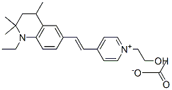 4-[2-(1-ethyl-1,2,3,4-tetrahydro-2,2,4-trimethyl-6-quinolyl)vinyl]-1-(2-hydroxyethyl)pyridinium acetate 结构式