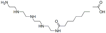 N-[2-[[2-[[2-[(2-aminoethyl)amino]ethyl]amino]ethyl]amino]ethyl]octanamide monoacetate Struktur