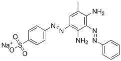 sodium p-[[4,6-diamino-5-(phenylazo)-m-tolyl]azo]benzenesulphonate 结构式
