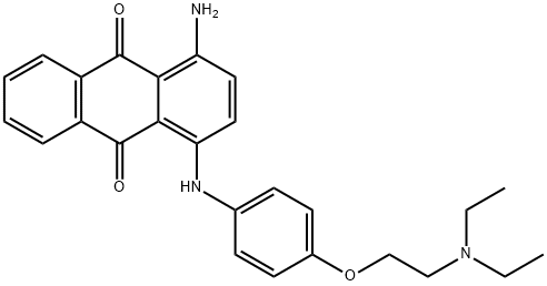 1-amino-4-[4-[(2-diethylamino)ethoxy]phenylamino]anthraquinone 结构式