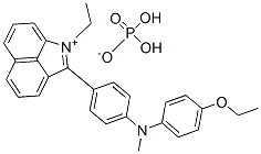 2-[4-[(4-ethoxyphenyl)methylamino]phenyl]-1-ethylbenz[cd]indolium dihydrogen phosphate Struktur