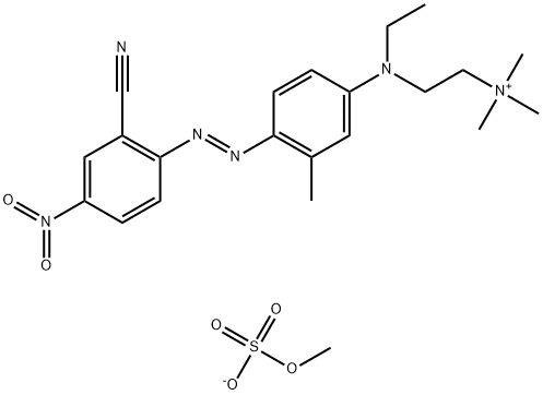 [2-[[4-[(2-cyano-4-nitrophenyl)azo]-3-methylphenyl]ethylamino]ethyl]trimethylammonium methyl sulphate 结构式