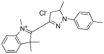 2-[4,5-dihydro-5-methyl-1-(p-tolyl)-1H-pyrazol-3-yl]-1,3,3-trimethyl-3H-indolium chloride 结构式