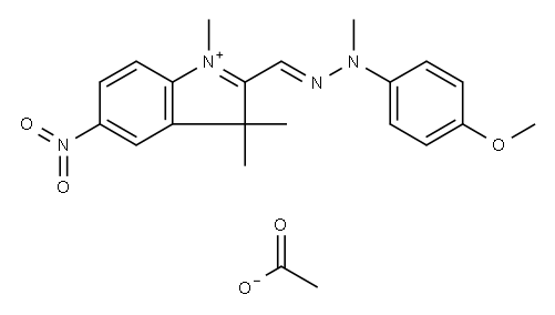 2-[[(4-methoxyphenyl)methylhydrazono]methyl]-1,3,3-trimethyl-5-nitro-3H-indolium acetate|