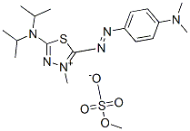 5-[双(1-甲基乙基)氨基]-2-[[4-(二甲氨基)苯基]偶氮]-3-甲基-1,3,4-噻二唑翁硫酸甲酯 结构式