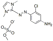 2-[(4-amino-2-chlorophenyl)azo]-1,3-dimethyl-1H-imidazolium methyl sulphate Struktur