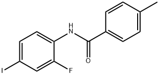 N-(2-フルオロ-4-ヨードフェニル)-4-メチルベンズアミド 化学構造式