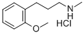 3-(o-Methoxyphenyl)-N-methylpropylamine hydrochloride 结构式