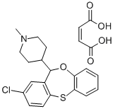 8-Chloro-6-(1-methyl-4-piperidyl)-6H-dibenz(b,e)-1,4-oxathiepin hydrog en maleate,83986-04-3,结构式