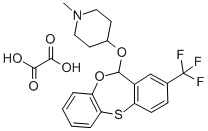 8-Trifluoromethyl-6-(1-methyl-4-piperidyl)-6H-dibenz(b,e)-1,4-oxathiep in hydrogen oxalate 结构式