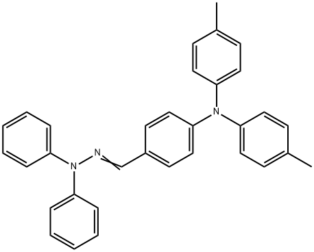 4-ビス（4-メチルフェニル）アミノベンゾ-アルデヒド-1,1-ジフェニル-ヒドラゾン 化学構造式