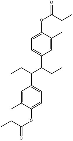 [2-methyl-4-[4-(3-methyl-4-propanoyloxy-phenyl)hexan-3-yl]phenyl] propanoate Structure