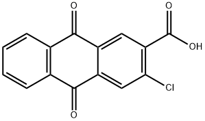 3-クロロ-9,10-ジヒドロ-9,10-ジオキソ-2-アントラセンカルボン酸 化学構造式