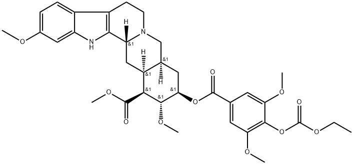 乙酯利血平,84-36-6,结构式