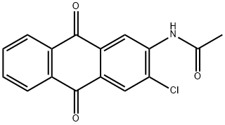 N-(3-chloro-9,10-dihydro-9,10-dioxo-2-anthryl)acetamide Struktur