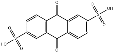 9,10-ジヒドロ-9,10-ジオキソアントラセン-2,6-ビススルホン酸 化学構造式