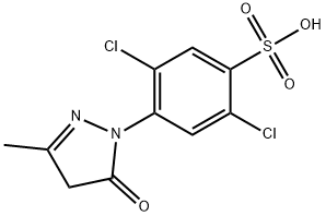 1-(2,5-二氯-4-磺酸苯基)-3-甲基-5-吡唑酮 结构式