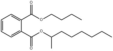 フタル酸1-ブチル2-オクチル 化学構造式