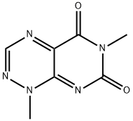 1,6-ジメチルピリミド[5,4-e][1,2,4]トリアジン-5,7(1H,6H)-ジオン 化学構造式