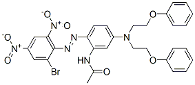 N-[5-[bis(2-phenoxyethyl)amino]-2-[(2-bromo-4,6-dinitrophenyl)azo]phenyl]acetamide Structure