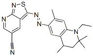 3-[(1-ethyl-1,2,3,4-tetrahydro-2,2,4,7-tetramethyl-6-quinolyl)azo]isothiazolo[3,4-b]pyridine-5-carbonitrile Structure