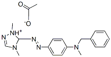 1,4-dimethyl-5-[[4-[methylbenzylamino]phenyl]azo]-1H-1,2,4-triazolium acetate|1,4-二甲基-5-[[4-[甲基(苯甲基)氨基]苯基]偶氮基]-1H-1,2,4-三唑乙酸盐