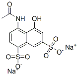 4-acetamido-5-hydroxynaphthalene-1,7-disulphonic acid, sodium salt Struktur