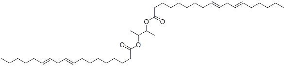 3-[(9E,12E)-octadeca-9,12-dienoyl]oxybutan-2-yl (9E,12E)-octadeca-9,12 -dienoate 结构式