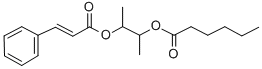 1-Methyl-2-((1-oxo-3-phenyl-2-propenyl)oxy)propyl hexanoate 结构式