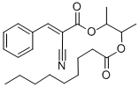 2-((2-Cyano-1-oxo-3-phenyl-2-propenyl)oxy)-1-methylpropyl nonanoate Struktur