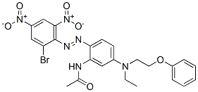 N-[2-[(2-bromo-4,6-dinitrophenyl)azo]-5-[ethyl(2-phenoxyethyl)amino]phenyl]acetamide  Struktur