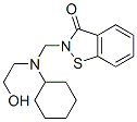 2-[[cyclohexyl(2-hydroxyethyl)amino]methyl]-1,2-benzisothiazol-3(2H)-one Struktur