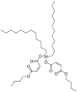 butyl (Z,Z)-6,6-didodecyl-4,8,11-trioxo-5,7,12-trioxa-6-stannahexadeca-2,9-dienoate Struktur