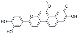 2-(3,4-Dihydroxyphenyl)-8-hydroxy-11-methoxy-9H-phenanthro[2,1-b]pyran-9-one Struktur