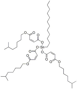 triisooctyl 4,4',4''-[(dodecylstannylidyne)tris(oxy)]tris[4-oxoisocrotonate] 结构式