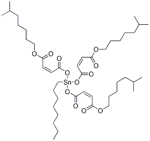 triisooctyl 4,4',4''-[(octylstannylidyne)tris(oxy)]tris[4-oxoisocrotonate] 化学構造式