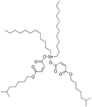 diisooctyl 4,4'-[(didodecylstannylene)bis(oxy)]bis[4-oxoisocrotonate] 结构式
