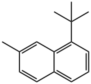 1-(1,1-ジメチルエチル)-7-メチルナフタレン 化学構造式