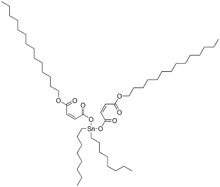 tetradecyl (Z,Z)-6,6-dioctyl-4,8,11-trioxo-5,7,12-trioxa-6-stannahexacosa-2,9-dienoate 结构式