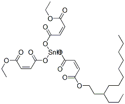 ethyl (Z,Z,Z)-9-dodecyl-9-[(4-ethoxy-1,4-dioxobut-2-enyl)oxy]-4,7,11-trioxo-3,8,10-trioxa-9-stannatetradeca-5,12-dien-14-oate 结构式