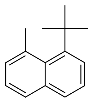 1-(tert-butyl)-8-methylnaphthalene Struktur