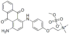 [2-[4-[(4-amino-9,10-dihydro-9,10-dioxo-1-anthryl)amino]phenoxy]ethyl]trimethylammonium methyl sulphate 结构式