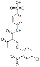 4-[[2-[(4-クロロ-2-ニトロフェニル)アゾ]-1,3-ジオキソブチル]アミノ]ベンゼンスルホン酸 化学構造式
