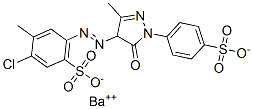5-氯-2-[[4,5-二氢-3-甲基-5-氧代-1-(4-磺基苯基)-1H-吡唑-4-基]偶氮]-4-甲基苯磺酸钡盐 结构式