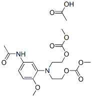 7-(5-acetamido-2-methoxyphenyl)-10-(methoxycarbonyl)-3-oxo-2,4,10-trioxa-7-azadecane monoacetate,84030-52-4,结构式