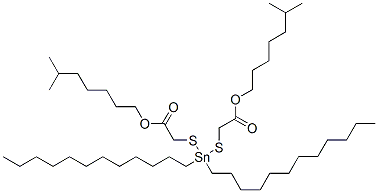 diisooctyl 2,2'-[(didodecylstannylene)bis(thio)]diacetate 结构式