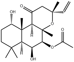 7BETA-ACETOXY-1ALPHA,6BETA-DIHYDROXY-8,13-EPOXY-LABD-14-EN-11-ONE Structure