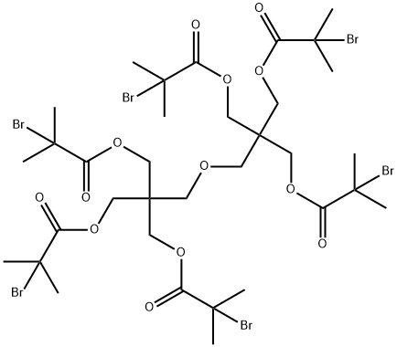 二季戊四醇六(2-溴代异丁酸酯), 840507-47-3, 结构式