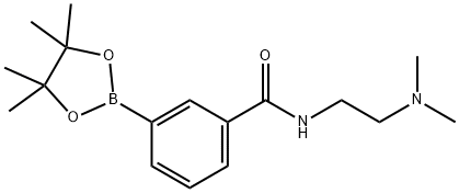 N-[2-(N',N'-ジメチルアミノ)エチル]ベンズアミド-3-ボロン酸, ピナコールエステル 化学構造式
